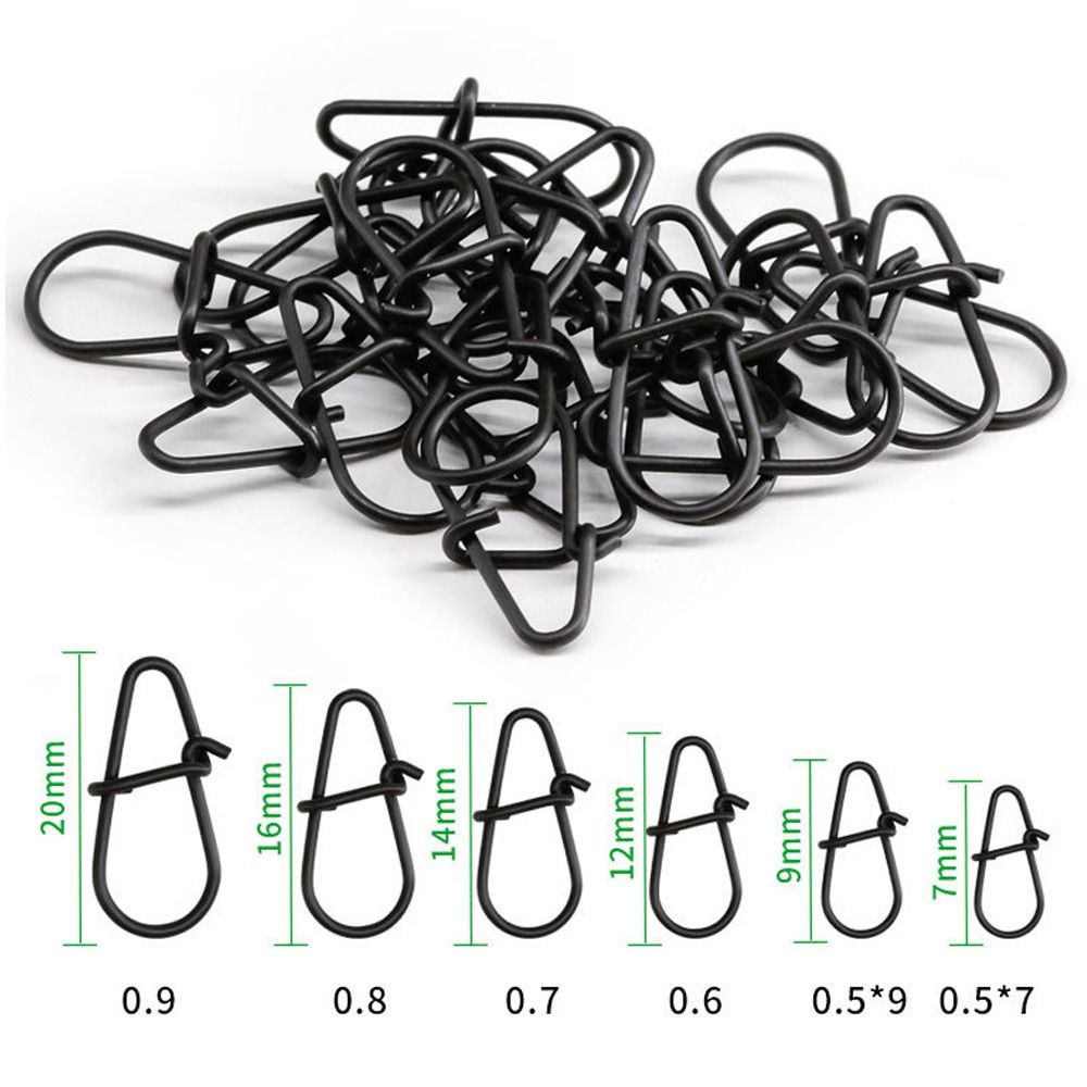 Fishing Hook Box - 100 ชิ้น/ล็อต Matte black Snap Fishing