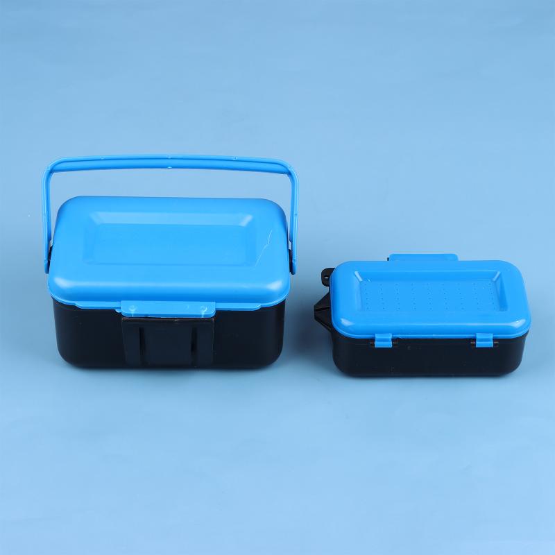 Fishing Hook Box - กล่องเก็บเหยื่อตกปลาแบบพกพา กล่องจัดระเบียบเบ็ดและเหยื่อสำหรับใส่ไส้เดือนมีชีวิต สำหรับพกพาและใช้งานกลางแจ้ง