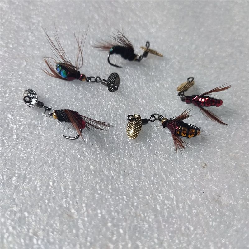 Fishing Hook - T34C เหยื่อตกปลาประดับเลื่อม ตะขอเกี่ยวแมลงขนาดเล็ก ชุดอุปกรณ์ตกปลา ตะขอเกี่ยวแมลง อุปกรณ์ตกปลา