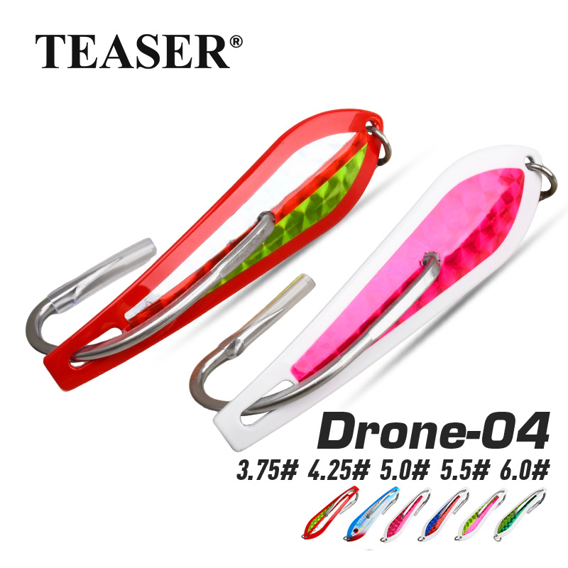 Fishing Hook Size - เหยื่อตกปลาแบบจิ๊กโลหะขนาดใหญ่แบบตะขอเดี่ยว, ตะขอจิ๊กเหล็กคาร์บอนสูง, เหยื่อจิ๊กแบบจมช้าเคลือบ UV สำหรับตกปลาทะเลน้ำลึก