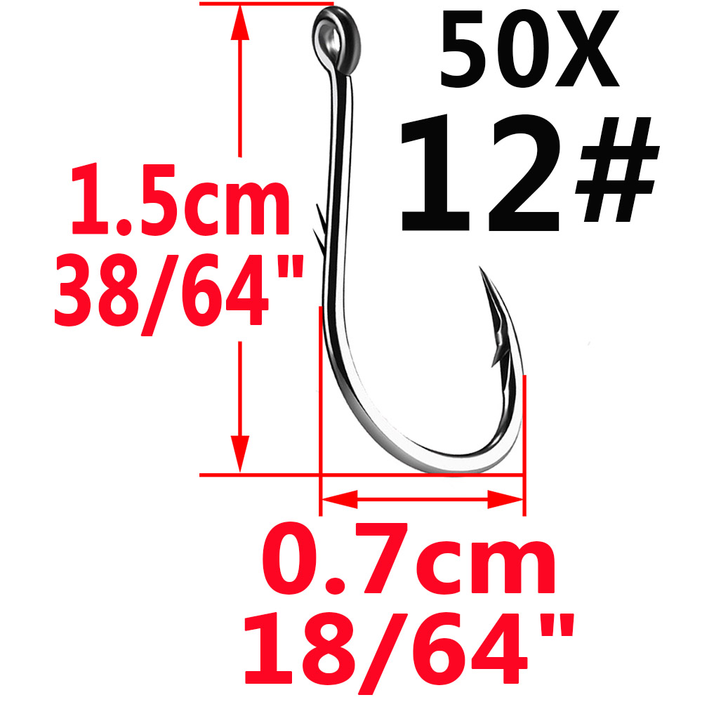 50Pcs Iseama วงกลมปลาคาร์พ Eye - Fishing Hook Assortment บทวิจารณ์และราคา