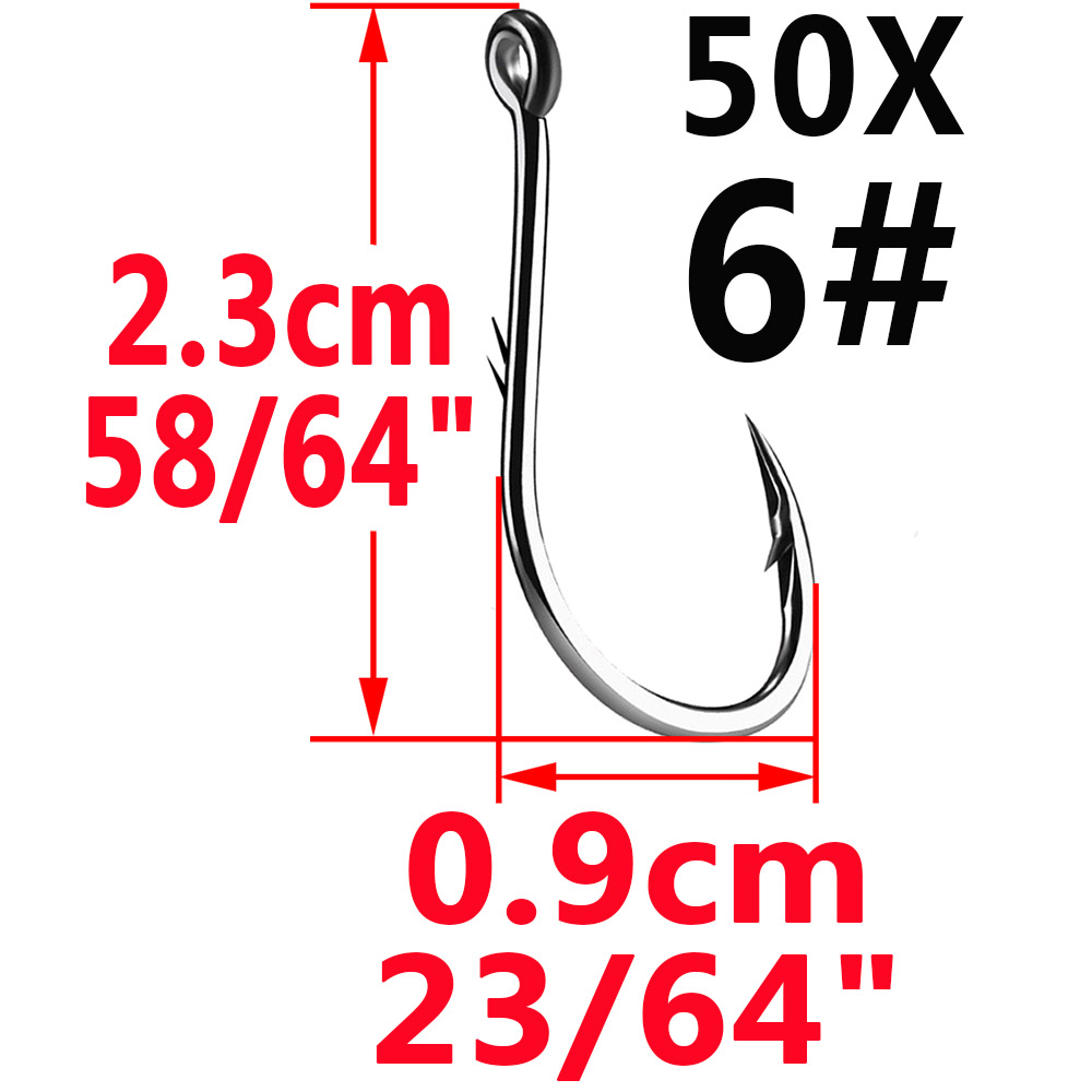 50Pcs Iseama วงกลมปลาคาร์พ Eye - Fishing Hook Assortment บทวิจารณ์และราคา