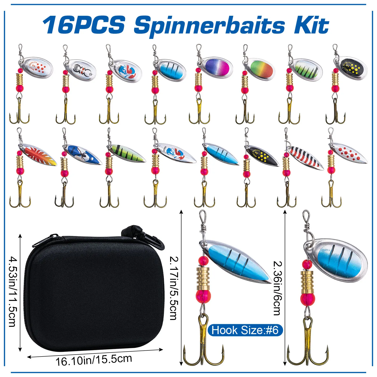 เหยื่อตกปลา Goture 16 ชิ้น/กล่ - Fishing Hook Size บทวิจารณ์และราคา